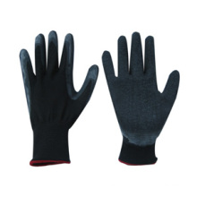 13G Polyester Lining Black Latex Coated Glove